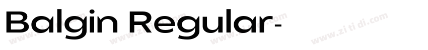 Balgin Regular字体转换